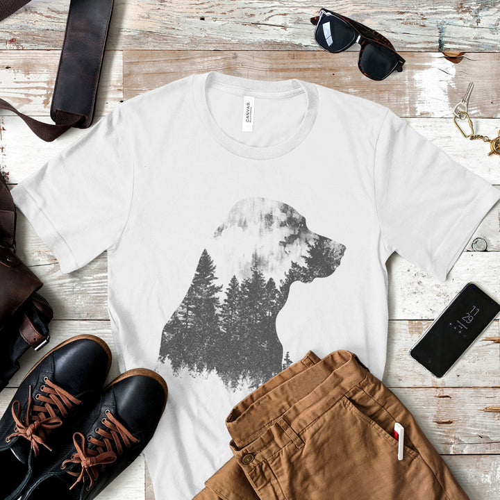 a t - shirt with a picture of a bear on it